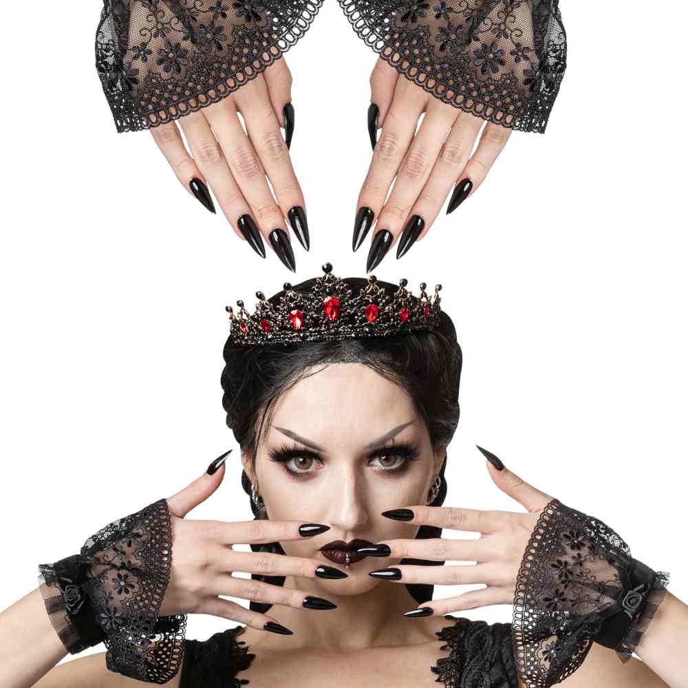 Sinister - A050 gothic cuffs Bracelet Costume - Noir
